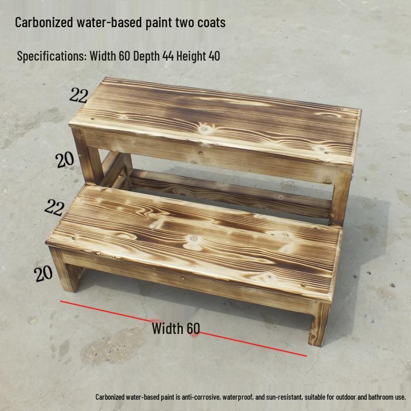 Компактная складная стремянка из массива дерева для дома