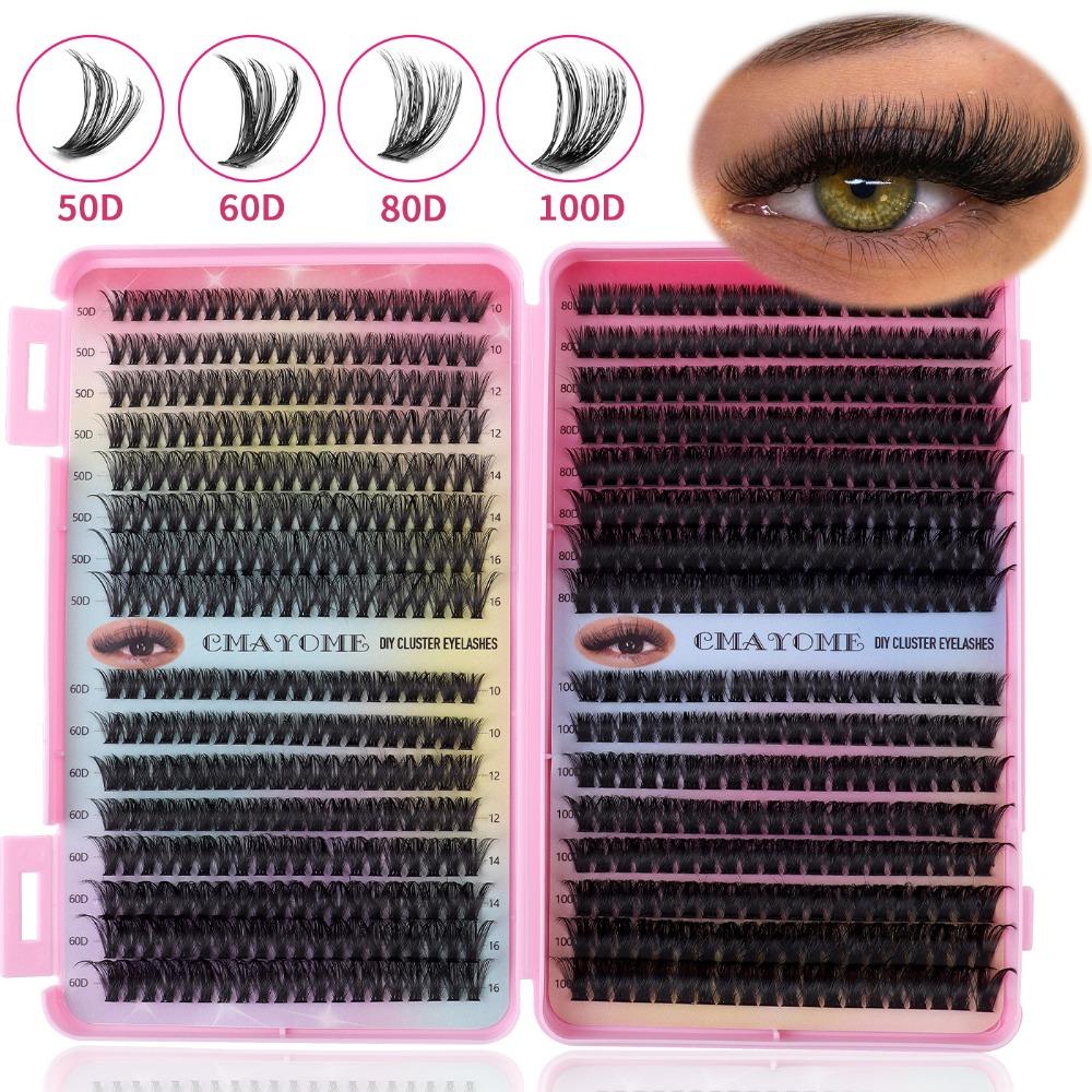640Clusters Soft Curly False Eyelash DIY Individual Lash Beauty Tool Cluster Lashes Daily