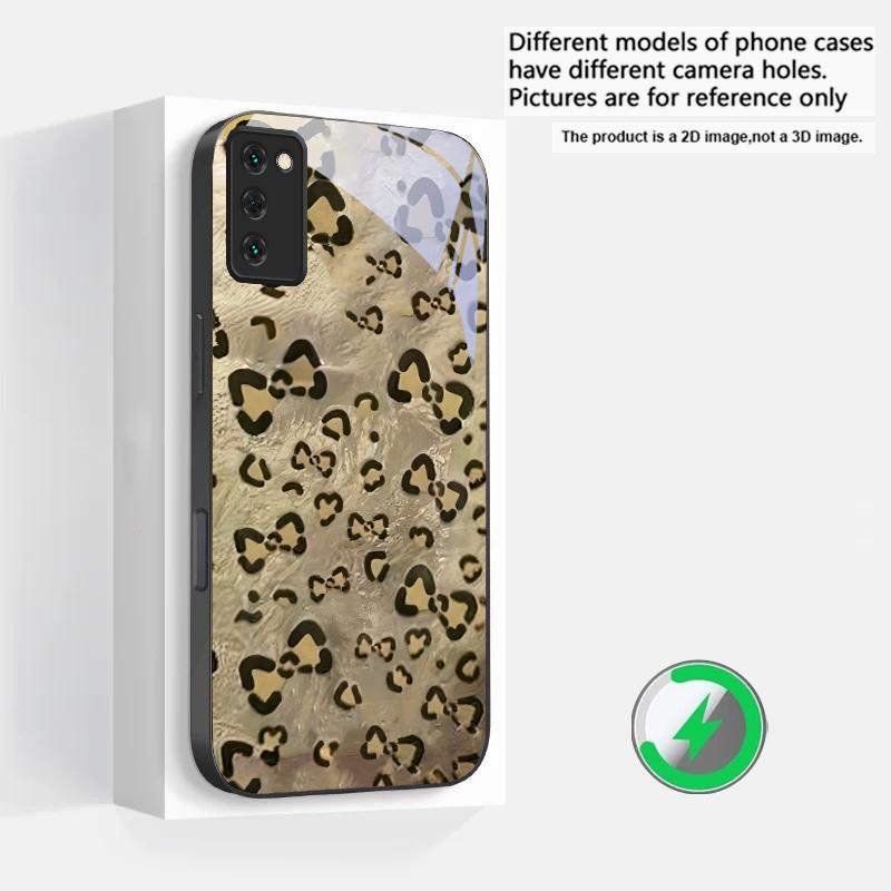 Абстрактный леопардовый принт Подходит для Samsung Galaxy S25 Ultra S20 FE S21 S22+ S23 Plus S24 S26 Edge магниты Стекло Чехол для телефона