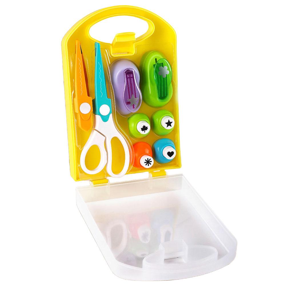 8 шт. Коробка Креативный набор дыроколов Детский DIY Скрапбукинг Бумажный дырокол Случайный узор Цвет Для поздравительной открытки Инструменты для рукоделия