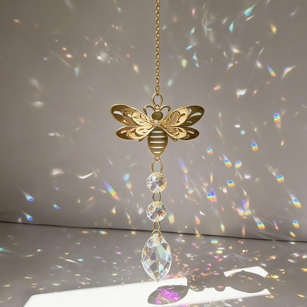 Colorful Butterfly Wind Chimes Crystal Sun Catcher Hanging Light Collection Pendant  Outdoor