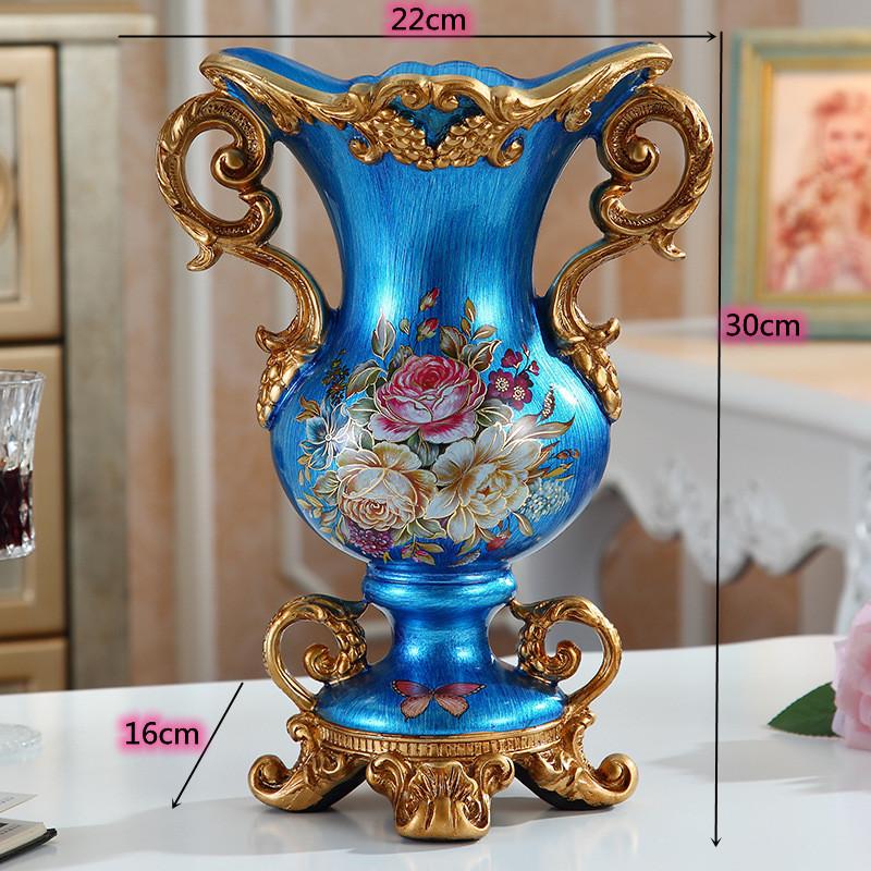 Европейская ретро-ваза из смолы, Декорация, Трехмерный контейнер для композиций из сушеных цветов, Поделки для декора гостиной дома