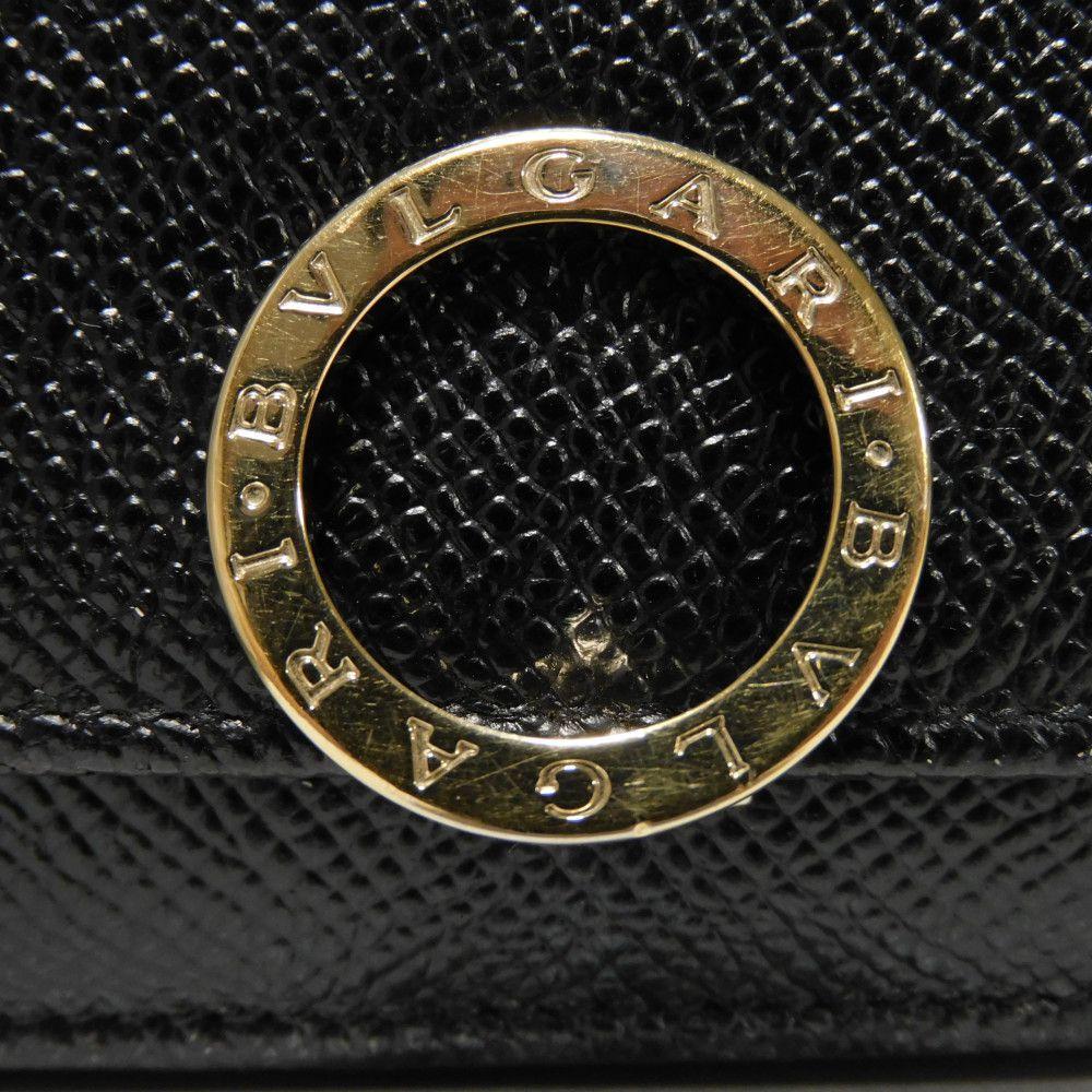 Б/у 11679 Кошелек тройного сложения 288648 7942 RFID IC чип Золотой Компактный кошелек Логотип Клип Черный Унисекс из Японии ОРИГИНАЛ