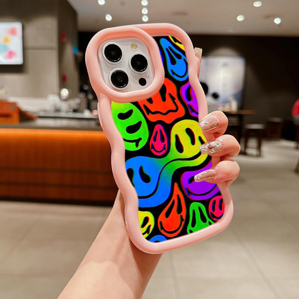 Ae88 Lovely Smiley Art Protective Phone Cases for Samsung S24 Plus S23 Ultra A14 A55 A06 Honor X9b Motorola OnePlus Big Wave TPU Back Cover
