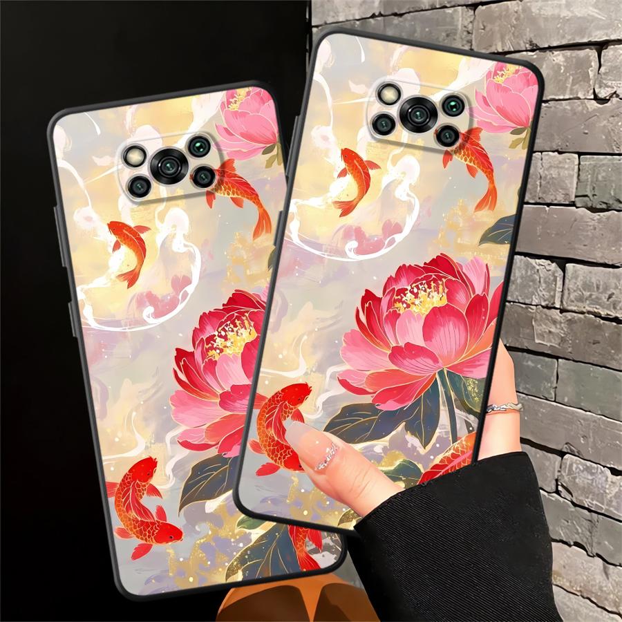 Чехол для Xiaomi Poco F8 M3 M4 M7 F1 C50 C61 M5 X3 X4 X5 X7 Pro F3 C71 C75 Funda Чехол для телефона Масляная живопись Цветок