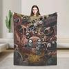 The Binding of Isaac Knitted Fleece Blanket  UltraSoft Throw for Couch Home or Portable Use  Indie Video Game Inspired Quilt