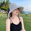 Защита от УФ лучей Женская шляпа от солнца Кепка с открытым верхом и защитой шеи Новая широкополая шляпа-ведро Для улицы