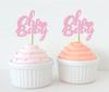 Darling Souvenir, Oh Baby Cupcake Toppers, Baby Shower Party Dessert Decorations - Pack Of