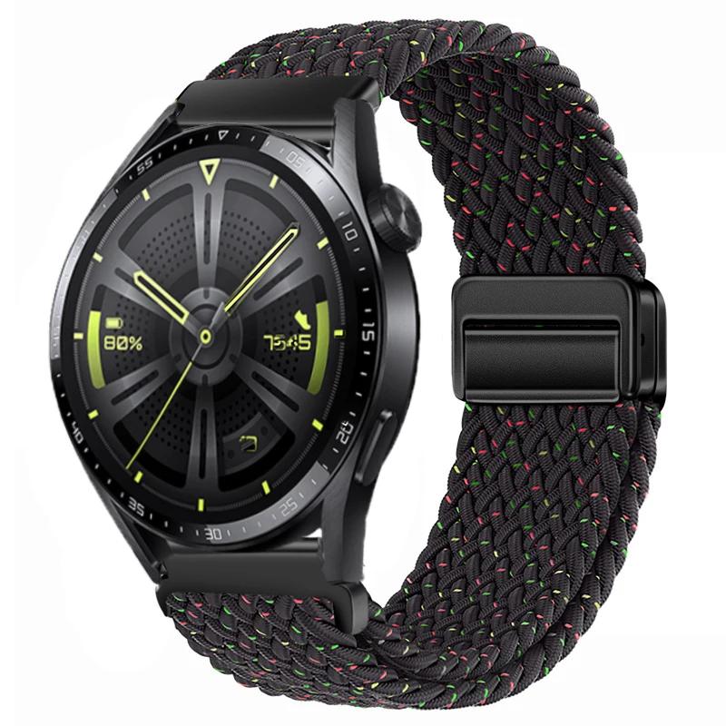 22 мм 20 мм Плетеный нейлоновый ремешок для Huawei Watch 4/3/GT4-3 Samsung Watch 6/5/4/3 Тканевый браслет Наручный ремешок Amazfit GTR 4/GTS4