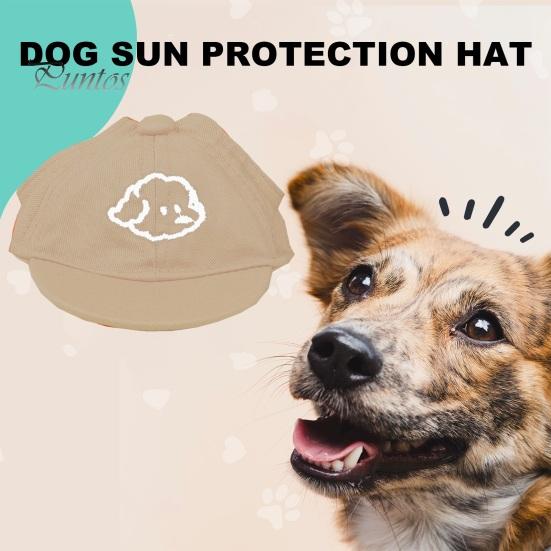 Защитная шляпа от солнца для собак с отверстиями для ушей Бейсбольная кепка для собак Холщовая шляпа для домашних животных Кепка с козырьком для домашних животных для фотографий Косплей вечеринок