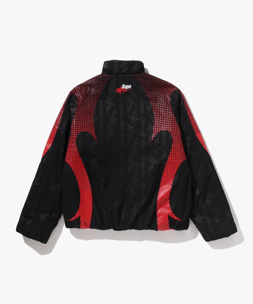 Bape Ava Frame Monogram Jacquard Multi-Logo Padded Jacket (M) Black