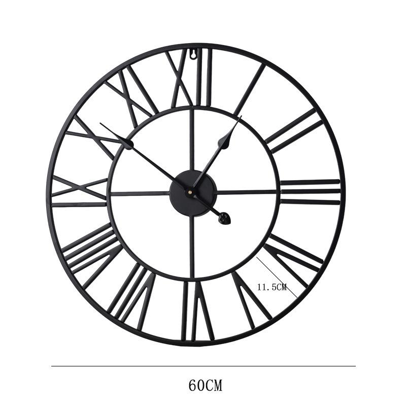 60 см европейские бесшумные белые железные настенные часы - креативный, модный металлический дизайн для простого украшения гостиной