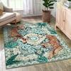 Ultra Thin Non Slip Tiger Pattern Mat Machine Washable Soft Durable Living Room Bedroom Dining Room Home Office Decor