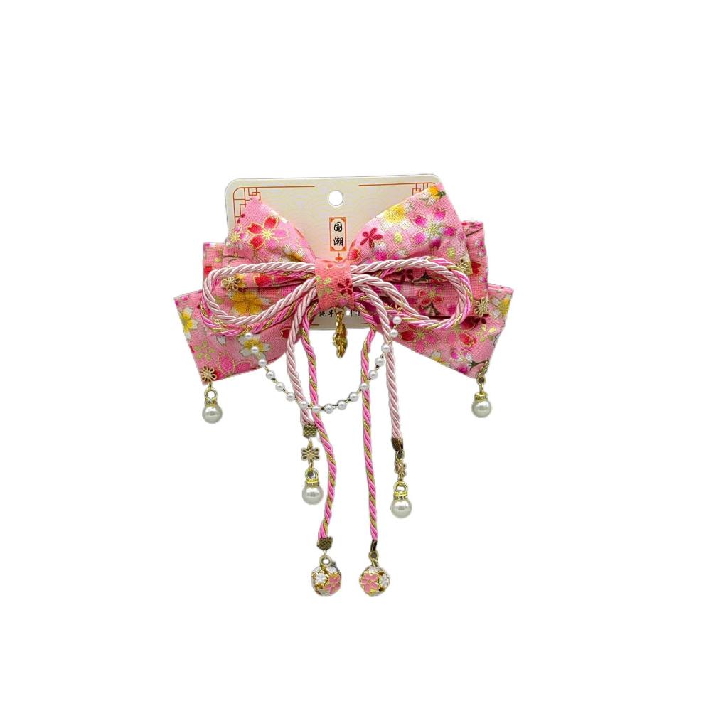 Japanese Style Kimono Barrettes Sweet Bowknot Hair Clip Creative Side Clip  Girl