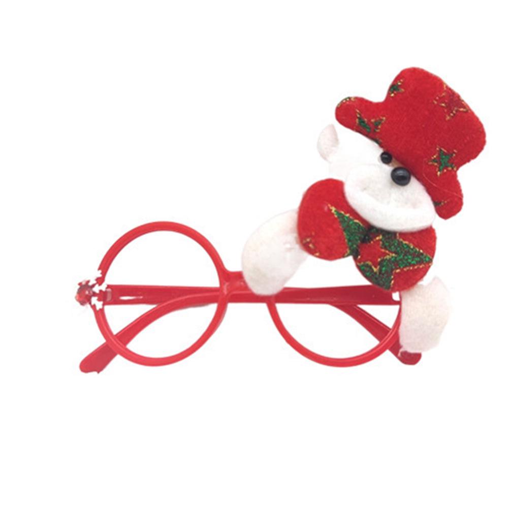 Рождественские мультяшные очки — подарки для взрослых и детей с изображением Санты, снеговика и рогов оленя