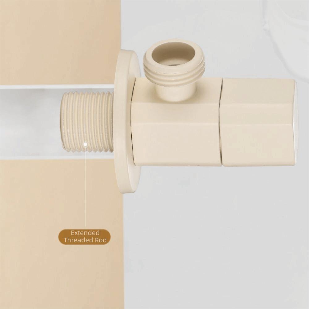 Copper Material Triangle Valve Cream White Water Stop Valve Universal Angle Valve Kitchen