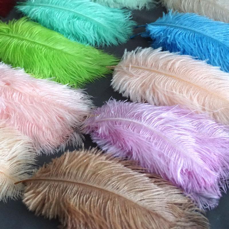Colored Camel Bird Fur 15 -20cm Wedding Ornament Net Red Wall Decorative Feather Wall Hand Blooming Flowers Diy Dream Network Material
