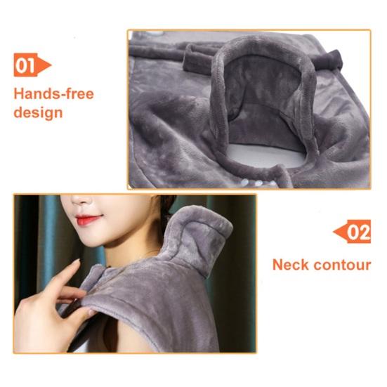 Подогреваемая шаль для шеи с функцией таймера, регулируемая температура, быстрый нагрев, безопасная в использовании электрическая шаль для шеи