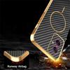 For Motorola Moto G55 5G Phone Case Carbon Fiber Textured Electroplated TPU Back Cover