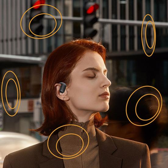 Беспроводные наушники с поддержкой Bluetooth, стереозвук, мощные басы, конструкция с заушным креплением, стабильное соединение, спортивные наушники-вкладыши