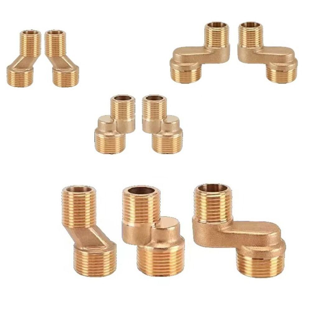 Copper Angled Curved Foot Angle Adjustment Connecting Accessories  Bathroom Hardware