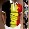 Мужская рубашка Рубашка для гольфа Ретро Цветовой контраст На открытом воздухе Уличный с короткими рукавами С принтом Одежда Модельер Повседневный Дышащий
