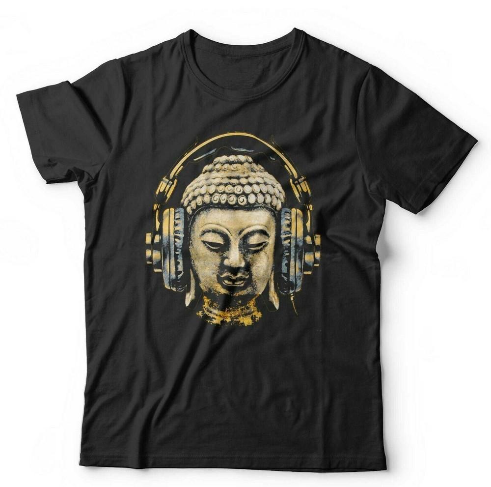Buddha Headphones Tshirt Unisex Kids Funny Peace Yoga Love Music