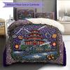 Diamond Embroidery Style Pattern Bedding Quilt Set  Home Decoration  Gift (1 * duvet cover + 2 * pillowcase  without core)