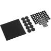 Metafranc WU0281180 Self-adhesive Felt Pad, Round Black 1 Set