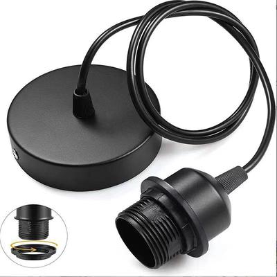 Промышленный ретро патрон для подвесной лампы E27 из алюминия с проводом