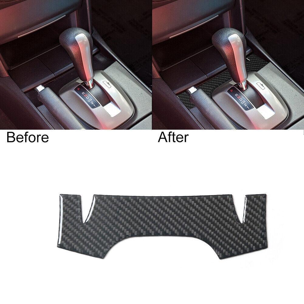 For Honda Accord 2008-12 Carbon Fiber Gear Shift Front Cover Trim NO Seat Button