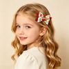 Glitter Bow Hair Clips for Girls Back to School Girls, Double Layer Artificial Leather Lightweight Bows Pin, Accessories with Secure Grip Design