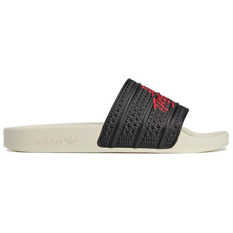 100 Thieves x adidas Adilette Slide Черные Красные Унисекс Кроссовки Core-Black JR9152
