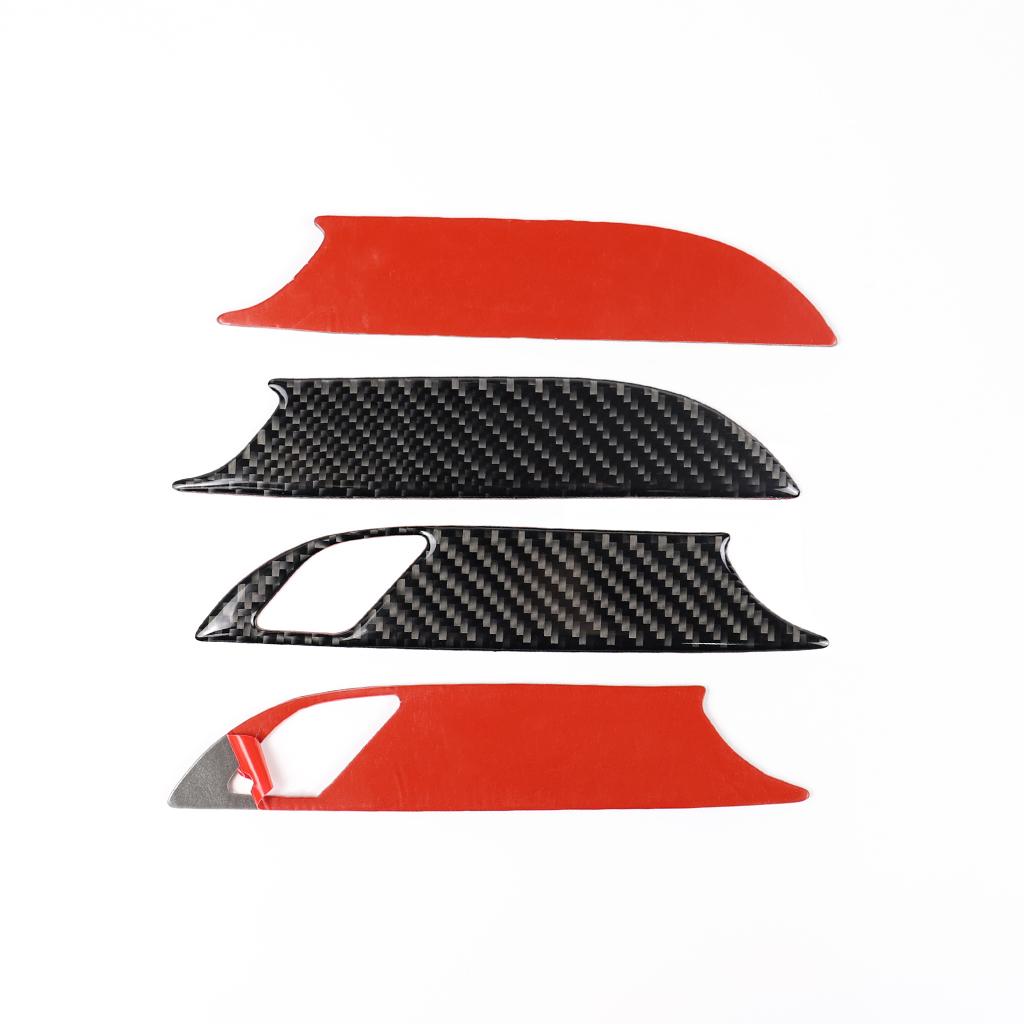 Car Stickers For Cadillac XT5 2016-2019 Carbon Fiber Car Door Handle Frame Trim Cover Car Styling Interior Accessories 4pcs