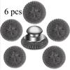 6pcs Steel Wool Scrubber with Replacement Wire Pads Set, Stainless Steel Scrubber with Handle For Pots Pans Grill Stoves, Sink(1 Scrubber+5 Pads)