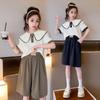 Girls' Casual Loose Summer Sports Suit - Short-Sleeved Top & Shorts, Korean Style, for Kids & Teens