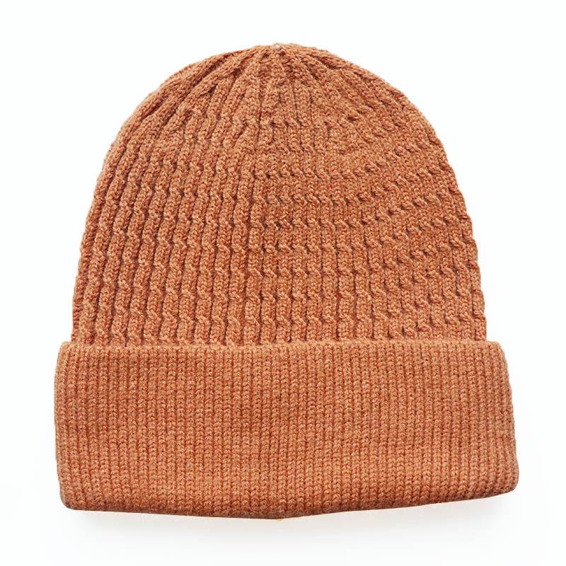 Fashionable classic unisex warm woolen hat, jacquard solid color plain knit hat, cold weather hat, pullover ski hat