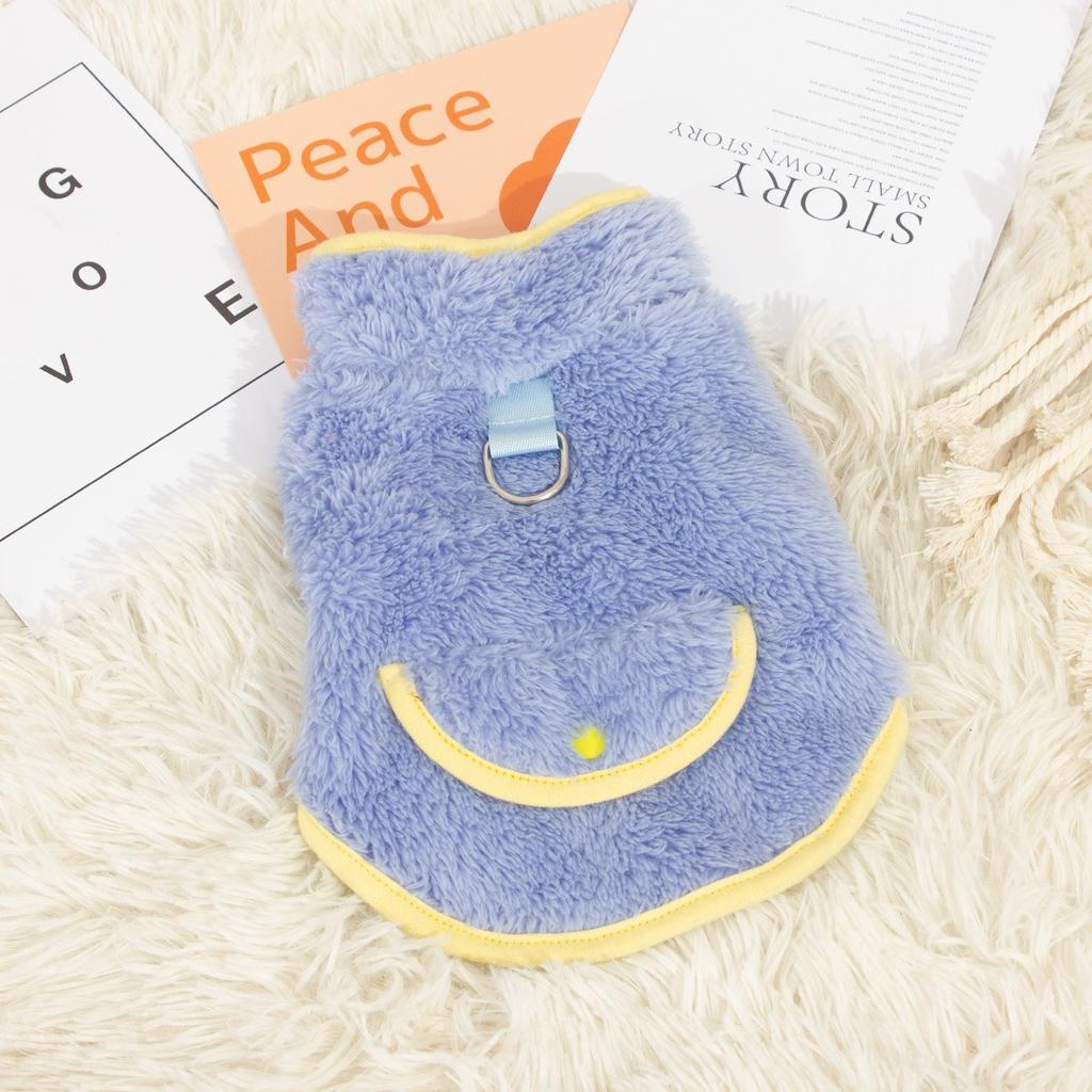 Cute Pocket Dog Clothes Pet Warm Clothes Winter Double-sided Plush Puppy Hoodie High Neck Beagle Pullover