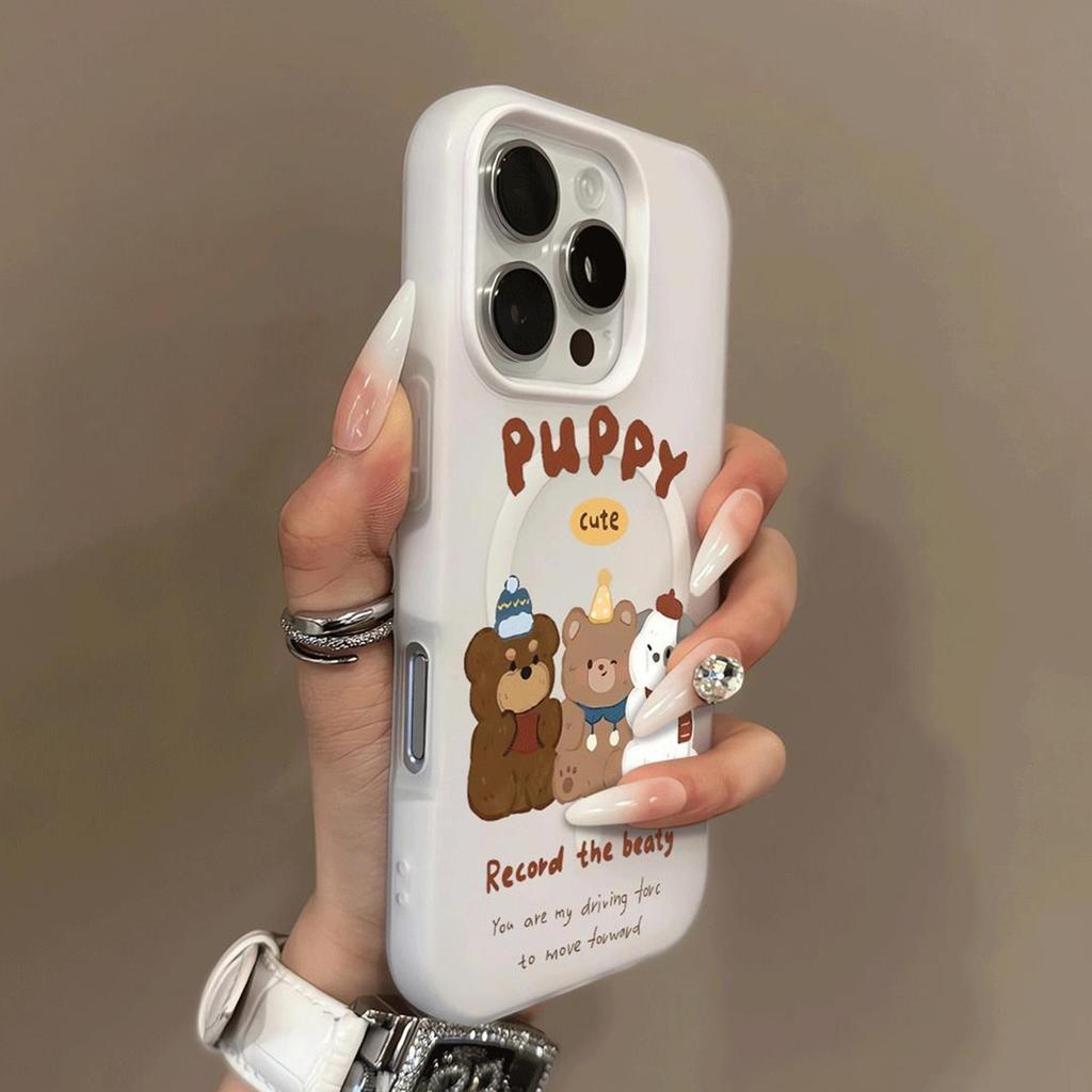 Jelly Magnetic Two-in-one Mobile Phone Case Anti-sweat, Fashionable Internet Celebrity Couple Frosted Translucent Couple New TPU