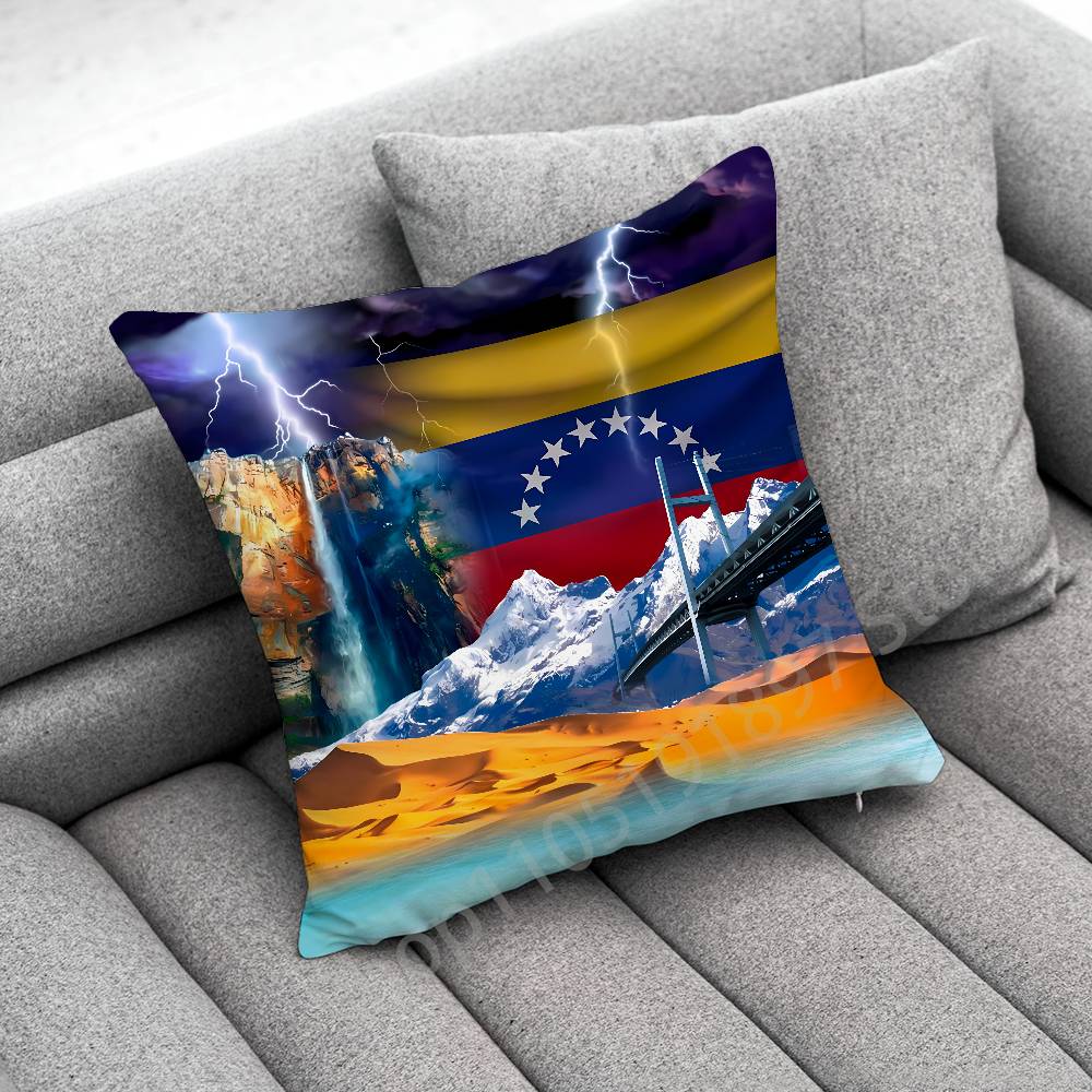Venezuela Passport Flag Logo Throw Pillow Case For 55x55cm 40x40cm 45x45cm 50x50cm 30x30cm Square Office Pillowship Cover