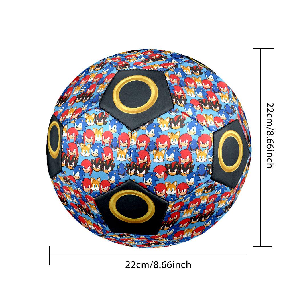 1pc Sonic the Hedgehog Soccer Ball Size 5 Indoor Soccer Ball Fashion Colorful Backyard Game - Great For Sports Fans Gift HE49