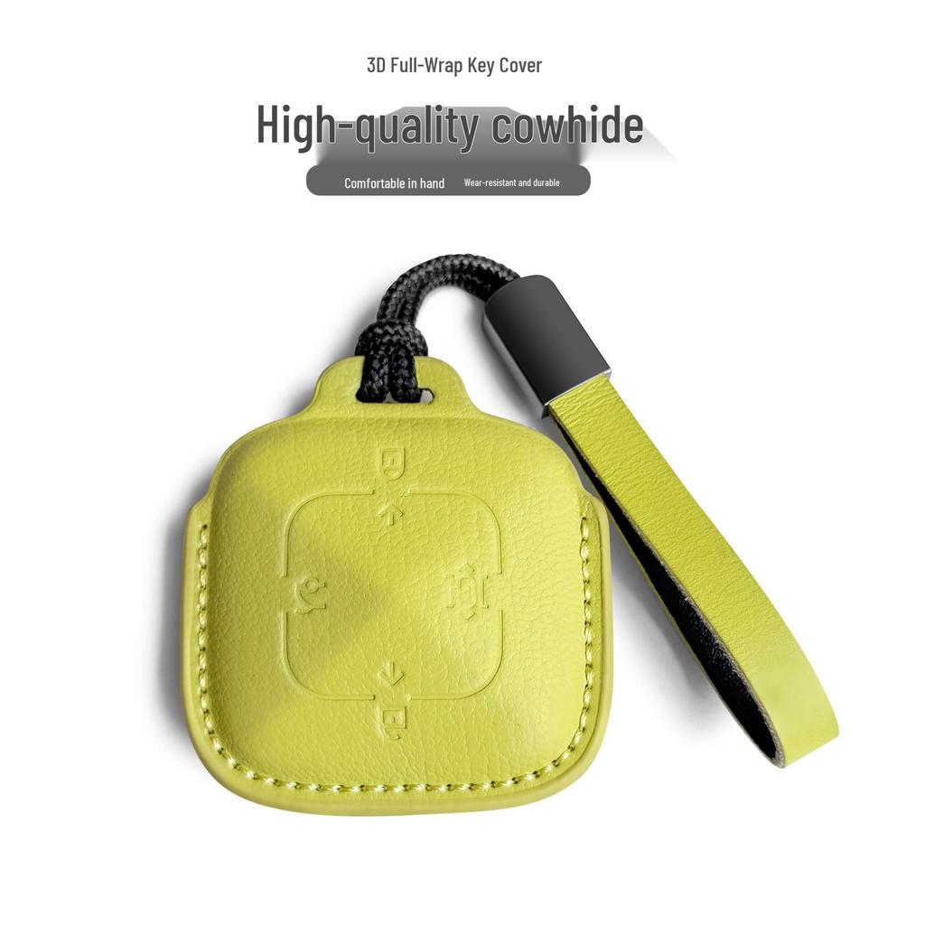 Защитный чехол для ключа из натуральной кожи для Jike 007GT - Минималистичный стиль, аксессуар для интерьера автомобиля