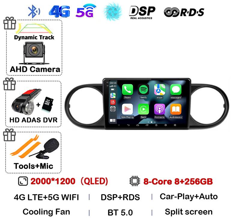 Android 14 Carplay Auto Для Toyota Corolla Rumion Tacoma Автомагнитола Мультимедиа Навигация GPS BT Видеоплеер Стерео Авторадио 4G