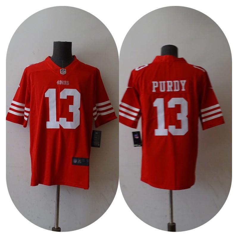 Mens NFL San Francisco 49ers Short Sleeve Jersey Embroidered Team Apparel Fan Wear Sports Gear