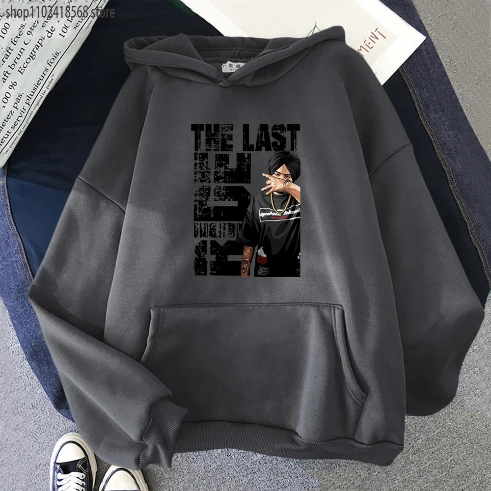 Мужские толстовки с капюшоном Sidhu Moose Wala Толстовка в стиле ретро с индийским рэпером Уличная одежда для женщин с принтом и круглым вырезом