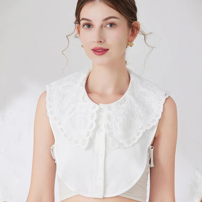Vintage Lapel Fake Collar Female Detachable Shirt False Collar for Women Blouse Sweater Lapel Top Clothing Accessories
