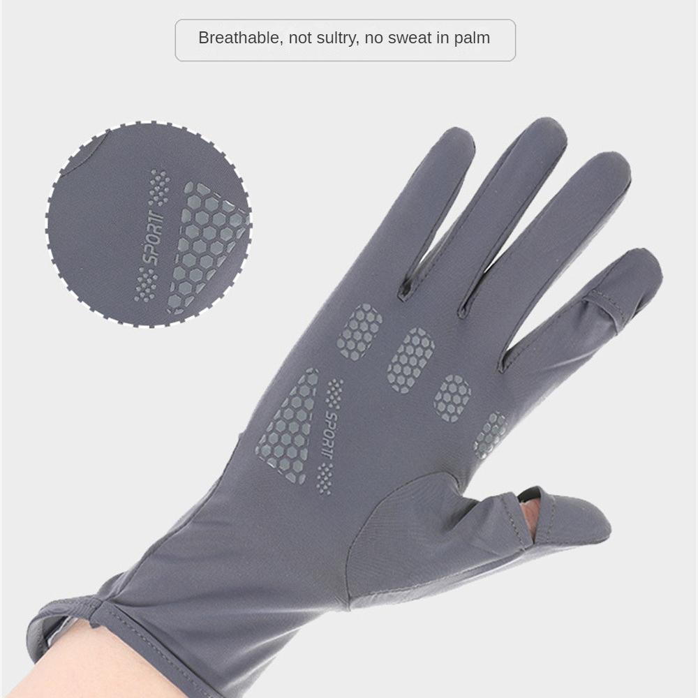 Противоскользящие дышащие солнцезащитные перчатки, устойчивые к ультрафиолетовому излучению, тонкие летние солнцезащитные очки для вождения, езды на велосипеде, перчатки с сенсорным экраном