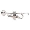 Bb Trumpet Set Silver Bright Sound Flexible Keys Brass Phosphor Copper Trumpet Set for Beginner Students