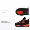 Детские кроссовки Air 4 Retro PS Red Thunder черные многоцветные малиновые BQ7669-016