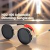 New ND2-400 9 Level Adjustable Dimming Polarized Sunglasses Men Women Fishing Punk Round Glasses Driving Eyeglasses ND Filter